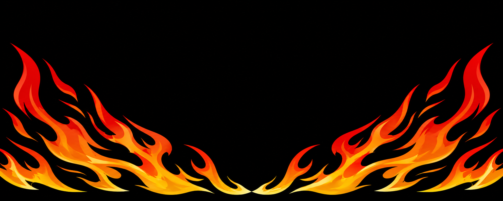 Event banner flames